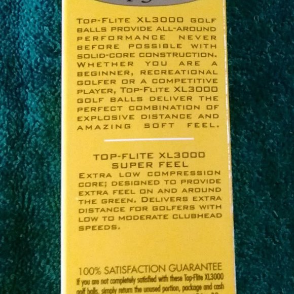 Nature Valley Granola Bars Logo Top-Flite XL3000 3 Pack Vintage Golf Balls - Picture 3 of 6